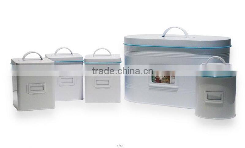 LARGE DOG FOOD CONTAINER with Scoop FOR PET Feeder Metal Tightly lid Storage Bin