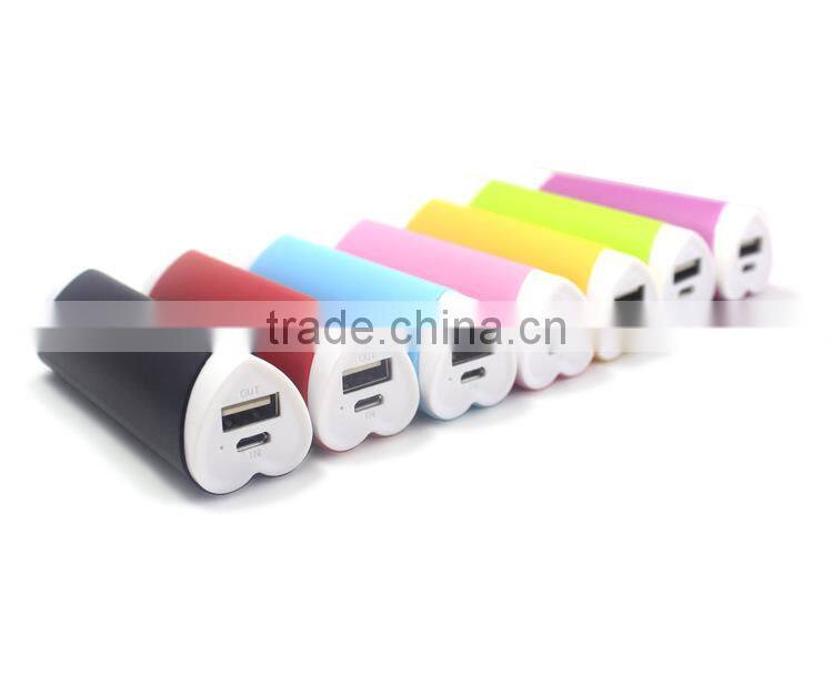 universal smart power bank with led light/dual USB power bank 2600mAh