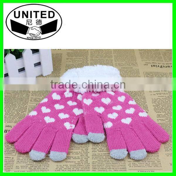 ladies cotton smartphone gloves for winter