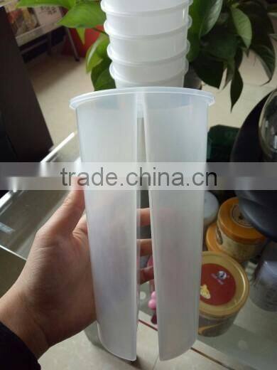 700ml two compartment cup plastic juice cup with straw & Dome & Flat lid