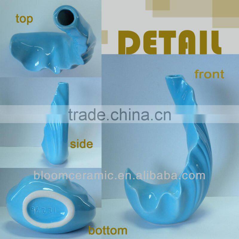 Blue ceramic decorative vase