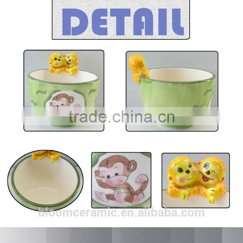 modern colorful ceramic cartoon bowl