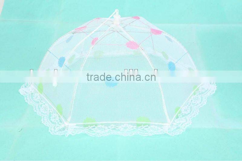 high quality foldable food cover with flower