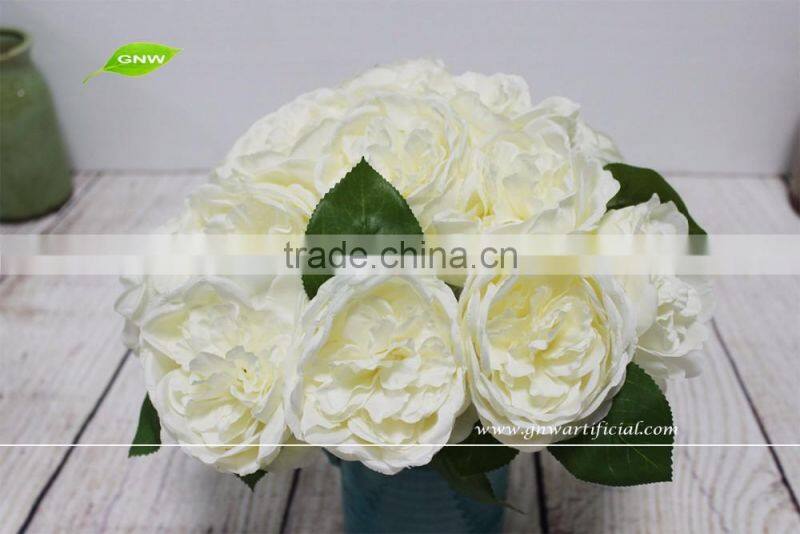 GNW FL-RS50-10CM High quality artificial love silk rose flower for decoration