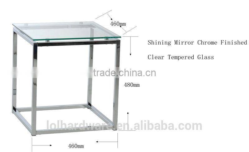 Factory price Euro Style metal Chrome base Side Table, coffee table