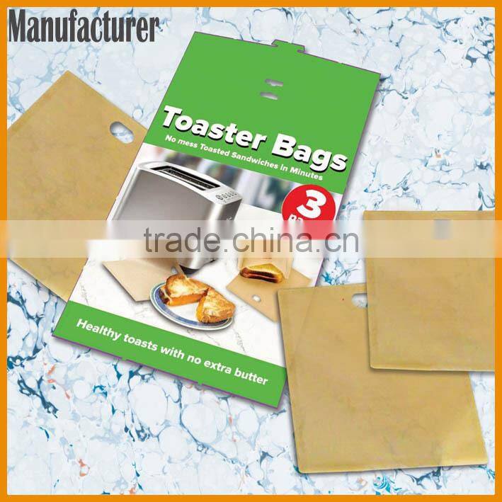 Microwave Toastabags Reusable Non-Stick Sandwich/Snack "In Toaster" Grilling Bags, 2 Pack