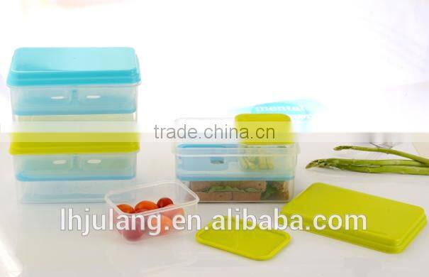 BPA FREE plastic lunch box with cooler pack / plastic lunch box with 4 parts