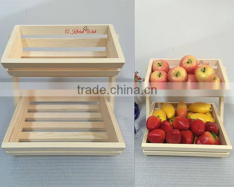 Best price wooden fruit basket holder