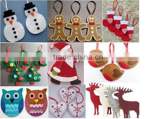 2017 new fashion products alibaba quality felt cut out christmas tree ornament home decoration made in China