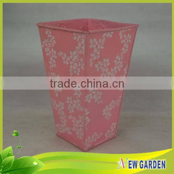 Excellent quality waterproof galvanized flower pot for home and garden