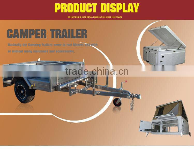 steel onroad camping trailer with tent