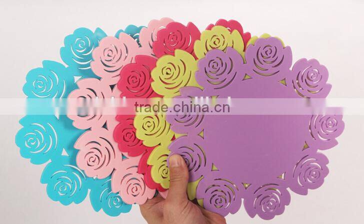 OEM factory price fashion good popular style heat insulation pvc coaster