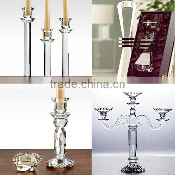 K9 heart shape crystal candle holder