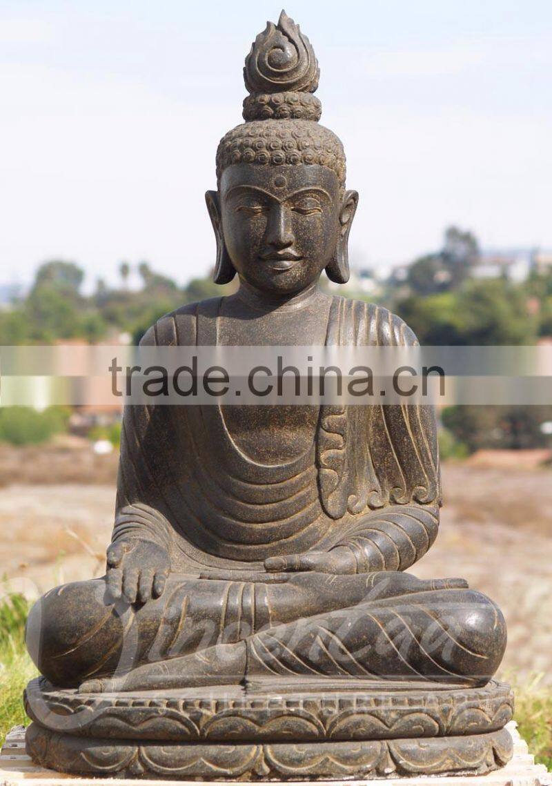 Indian style outdoor fengshui products marble siting indonesian statues hot sale