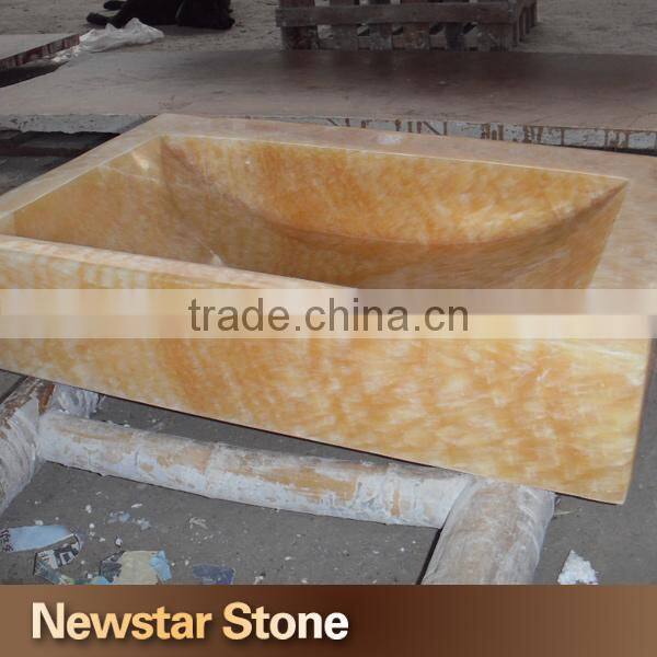 Chinese various design square natural stone sink for garden