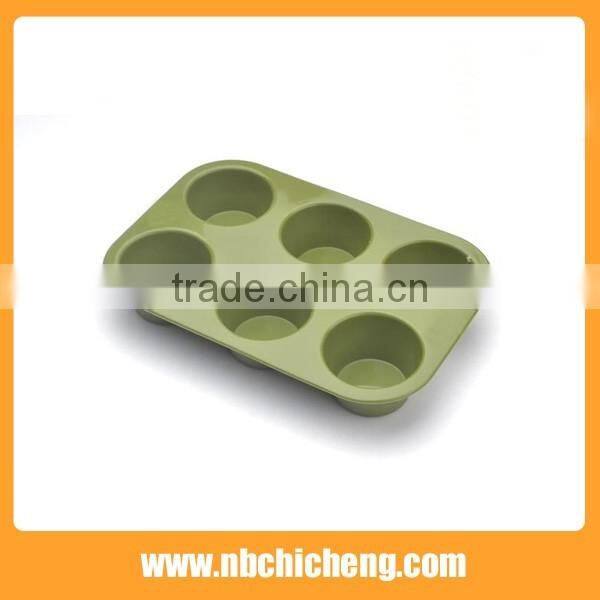 High Quality 6 Cups Silicone Muffin Pan/Silicone Muffin Mold/Cupcake Mold