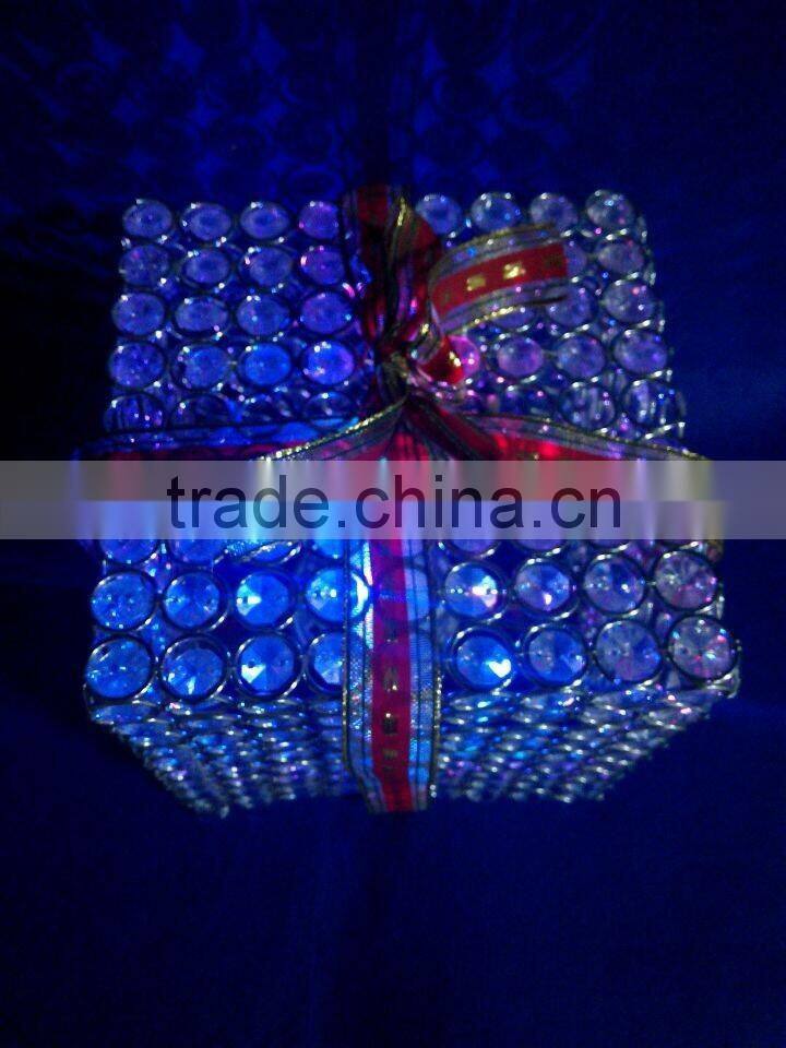 square diamond chrismas decorative metal gift box