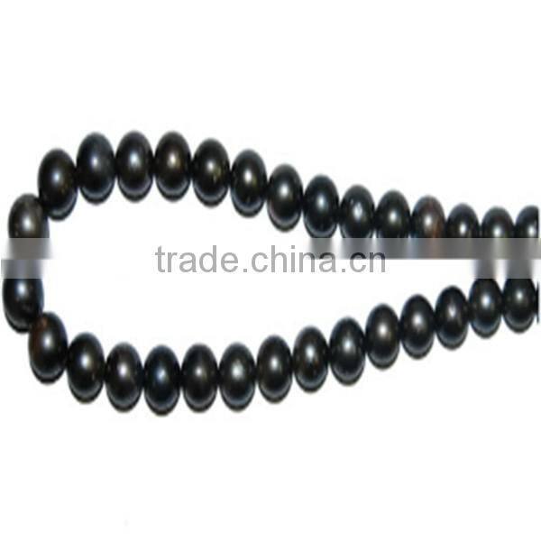 wholesale 9-10mm black baroque Tahitian pearl strand