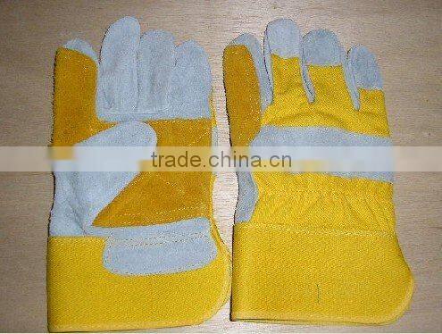 Cowsplit leather palm work safety glove