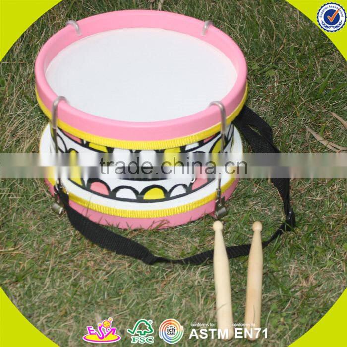 wholesale simple style wooden toy double drums funny wooden toy double drums for toddlers W07J004