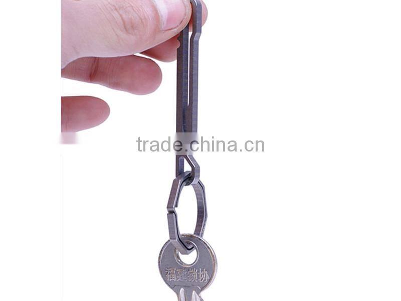 TK-7028 Portable EDC Quickdraw Rattlesnake Titanium Key Ring