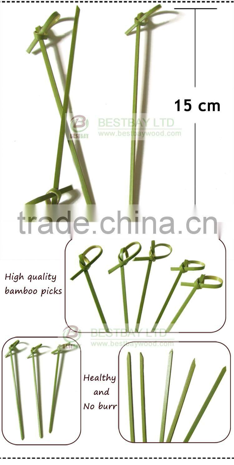 Factory Wholesale Knotted Bamboo Skewer With Twisted