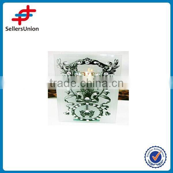 long-stemmed crystal candle holder