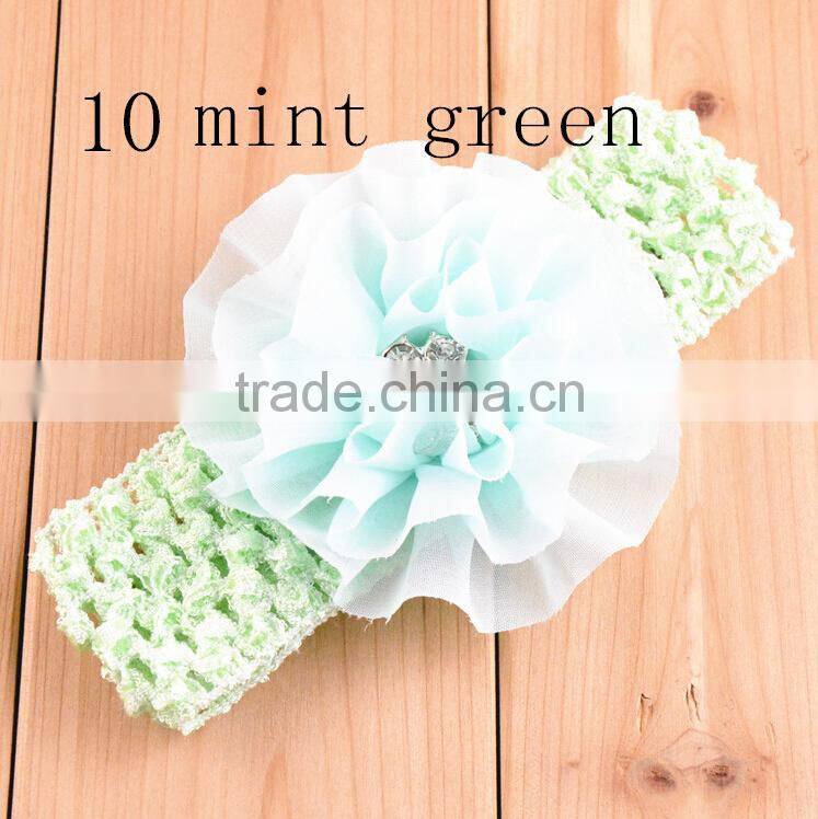 New Fashion Nice Baby Girl Turban Hairband /Lace Flower Baby Elastic Headband/Kids Hair Accessories Flower Lace Headband