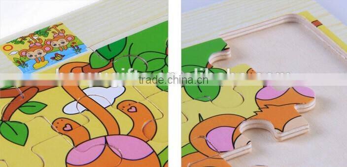 20 Styles Wooden Jigsaw Puzzles With Animals Pattern Toys For Children
