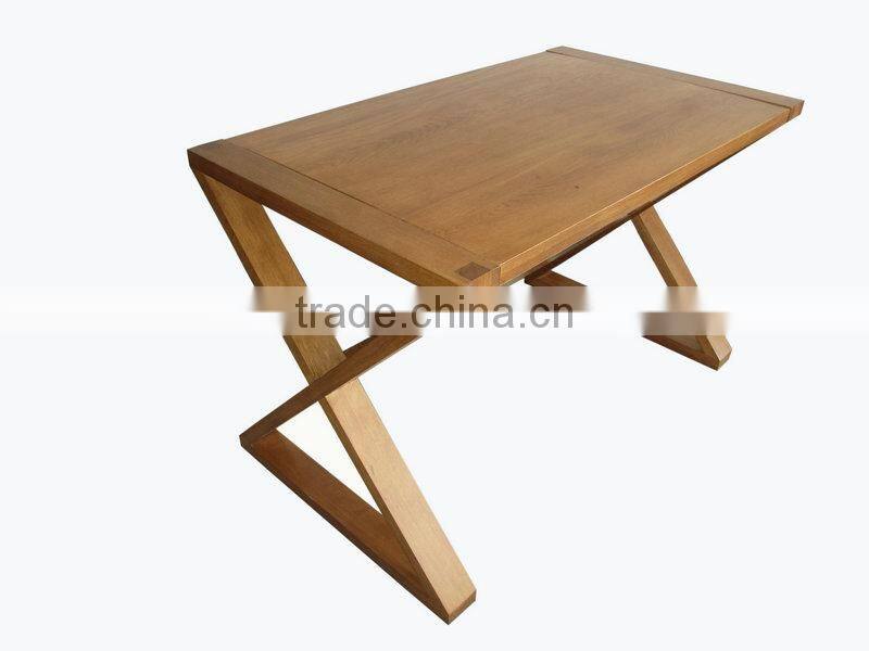 wood cross leg coffee table