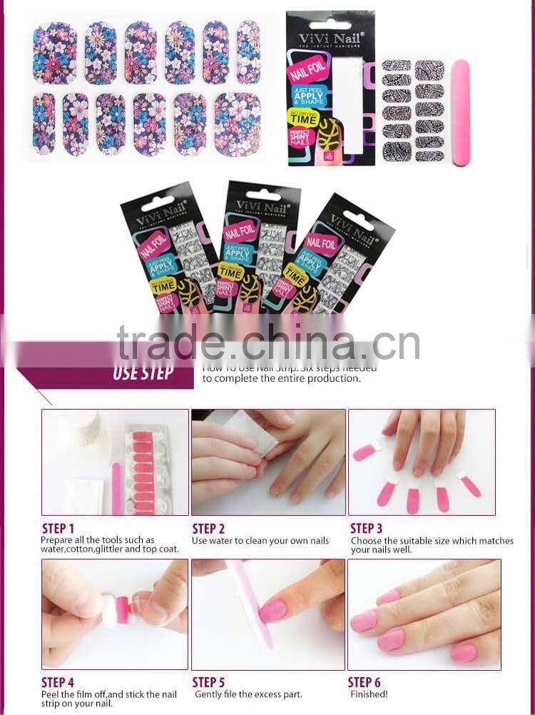 Vivi nails salon full cover nail patch sex ladies nail sticker