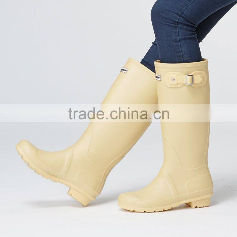dripdrop waterproof knee high tall europe style slim colorful high quality women gumboots rain boots