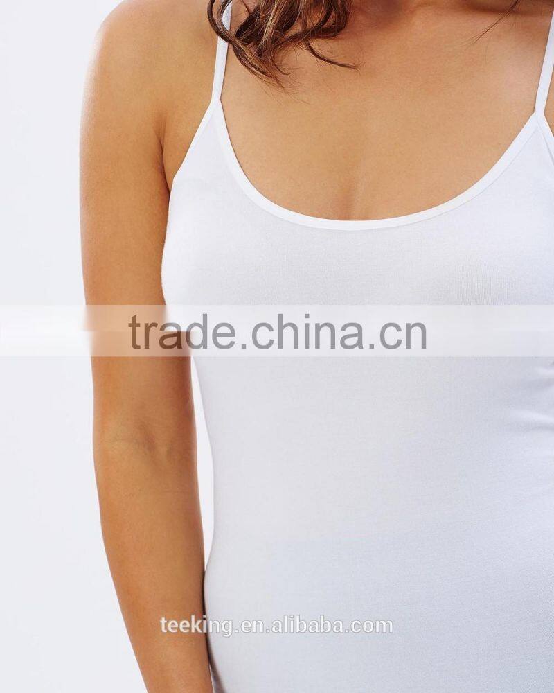 2017 wholesale white viscose tank tops