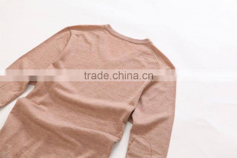 2016 classic sweater 100%wool v sharp neck