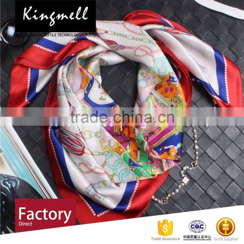 Personal customization satin silk 100%silk scarf with no MOQ