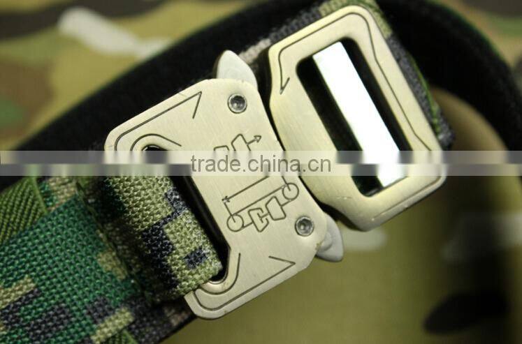 digital woodland camouflage metal buckle high strength military tactical combat belts