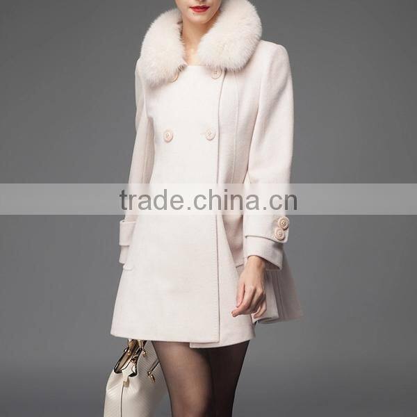 Newest design winter good quality European fashion wear white coats