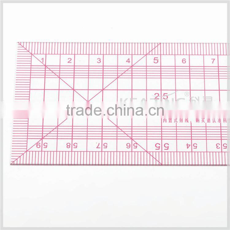 Kearing brand 5*60cm length 1.2mm thickness straight flexible sandwich line plastic garment ruler for fashion deisgn#8005