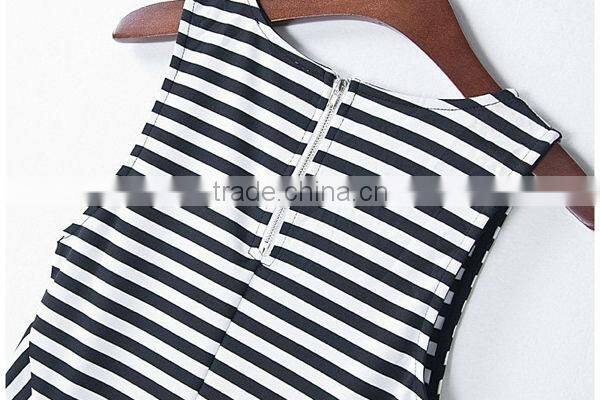 HD-D143 hot design elegant fashion stripped women dress/casual ladies dress