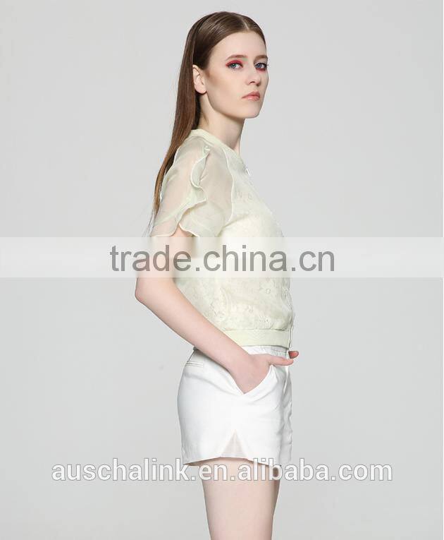hot sale summer ladies lightweight short style silk jacket OEM service