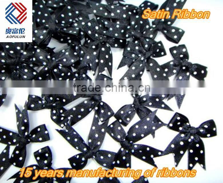 NAVY BLUE SATIN RIBBON BOWS for Garment