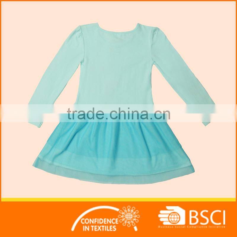 fashion dress long sleeve girl dress