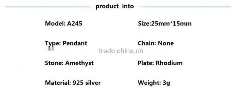 925 silver necklace jewelry for women crystal pendant