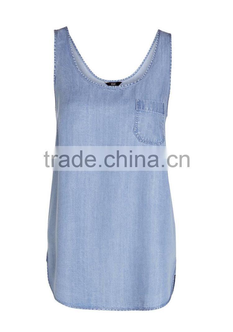 Fashion good quality Tencel Shell women's t back tank top
