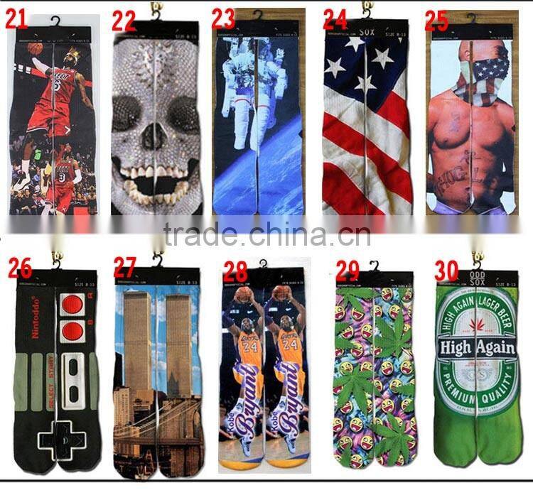 sublimation sock man/custom sublimated sock/3D print sock
