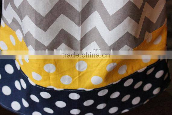 Fancy Christmas Chevron Material Baby Girls Frocks Christmas Dress For Gilrs' Dresses