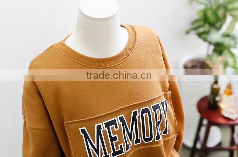 2016new designs girl sweatshirt wholesale fashion sweatshirt women sherpa fleece pullover gym hoodie