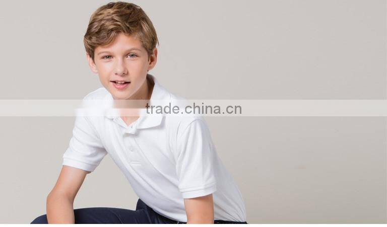 2016 100% cotton kids bulk polo shirt school uniforms golf shirts dri fit polo sample design of polo shirts