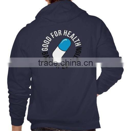 custom prinit cotton zipper sweatshirt no hood