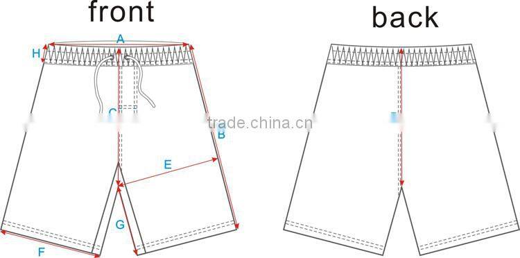 Red Stripe Digital Printing Kids Board Shorts in 100% Polyester Fabric